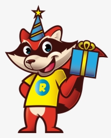 Birthday Mascot Ai - Red Racoon, HD Png Download, Transparent PNG