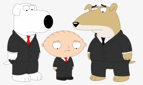 Brian, Stewie And Vinny Dressed Up For A Funeral - Stewie Griffin In A Tuxedo, HD Png Download, Transparent PNG