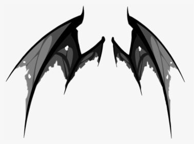 #wing #wings #demon #demonwings #black #tattered - Demon Wings Drawing, HD Png Download, Transparent PNG