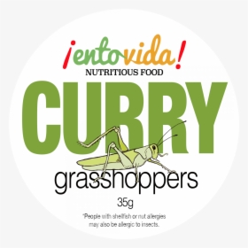 Edible Curry Grasshopper - Label, HD Png Download, Transparent PNG