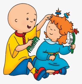 Caillou Playing Hairdresser With Rosie - Caillou And His Sister, HD Png Download, Transparent PNG