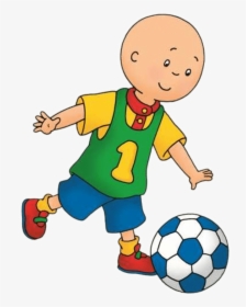 Caillou Playing Football - Caillou Playing Soccer, HD Png Download, Transparent PNG