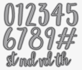 Blackboard Numbers - Calligraphy, HD Png Download, Transparent PNG