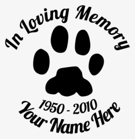 In Loving Memory Animal Paw Print Sticker - Illustration, HD Png Download, Transparent PNG