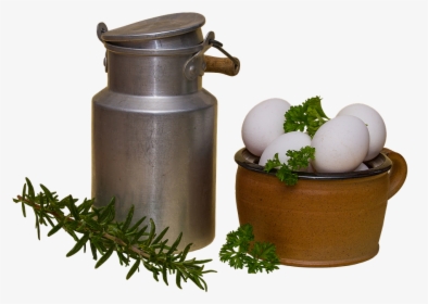 Milk Can, Pot, Egg, The Wax Pot, Clay Pot, Parsley - Pot De Lait Png, Transparent Png, Transparent PNG