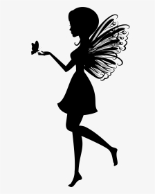 Transparent Steampunk Butterfly Png - Free Fairy Silhouette Png, Png Download, Transparent PNG