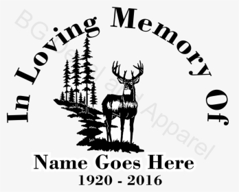 Loving Memory Deer Decals, HD Png Download, Transparent PNG