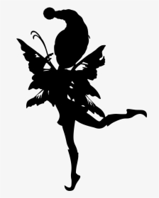 Fairies Silhouette , Png Download - Black Fairy Clipart Silhouette, Transparent Png, Transparent PNG