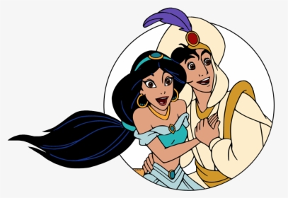 New Aladdin, Jasmine On Flying Carpet - Aladdin And Jasmine Cartoon, HD Png Download, Transparent PNG