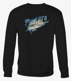 Fishing Crewneck Sweatshirt Bass Fish Shirt For Men - Bass, HD Png Download, Transparent PNG