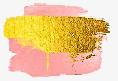 #pink #gold #paint #brushstrokes #goldfoil #freetoedit - Brush Stroke Png Gold, Transparent Png, Transparent PNG