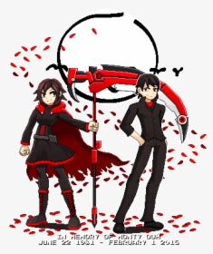 45 Ruby Rose With Monty Oum - Cartoon, HD Png Download, Transparent PNG