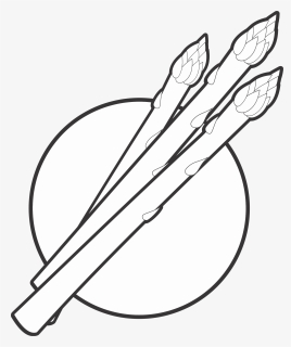 Line Art,plant,angle - Black And White Asparagus, HD Png Download, Transparent PNG