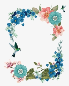 Floral Design Flower Icon - Frame Flower Border Design, HD Png Download, Transparent PNG