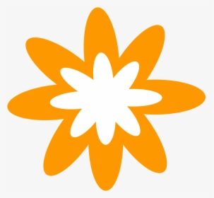 Orange Flower Icon Png Clipart , Png Download - Orange Flower Clipart Png, Transparent Png, Transparent PNG