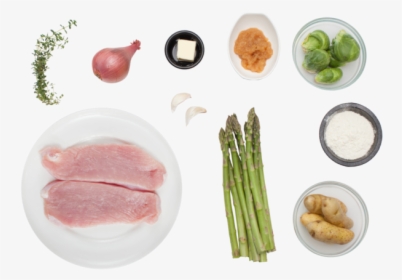 Lemon Thyme Turkey Cutlets With Asparagus, Brussels - Shabu-shabu, HD Png Download, Transparent PNG
