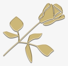 Rose, Gold, Symbol, Sign, Flower, Icon, Gift, Flowers - Illustration, HD Png Download, Transparent PNG