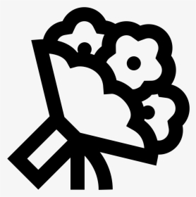 Transparent Flower Bouquet Clipart Black And White - Transparent Bouquet Icon Png, Png Download, Transparent PNG