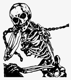 Skeleton Man Clip Arts - Skeleton Black And White Png, Transparent Png, Transparent PNG