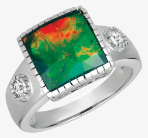 Aalyiah Sterling Silver Sapphire Ring By Korite Ammolite - Engagement Ring, HD Png Download, Transparent PNG