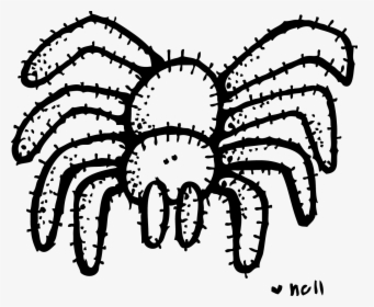 Transparent Spider Clipart - Melonheadz Halloween Black And White, HD Png Download, Transparent PNG