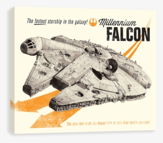 Fastest Starship In The Galaxy - Star Wars Millennium Falcon Png, Transparent Png, Transparent PNG