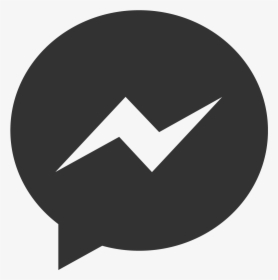 Black Facebook Messenger Logo - Messenger Icon Black Png, Transparent Png, Transparent PNG