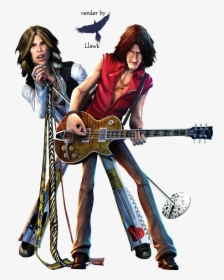 Music Band Transparent - Guitar Hero Aerosmith Art, HD Png Download, Transparent PNG
