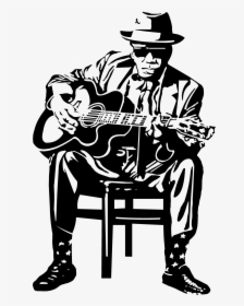 Guitar Acoustic Blues Musician Png Image High Quality - John Lee Hooker Patch, Transparent Png, Transparent PNG