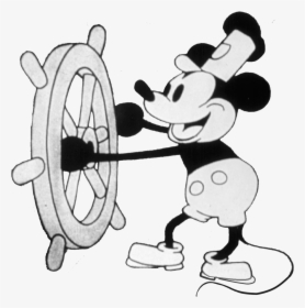 Old Mickey Mouse Drawing At Getdrawings - Mickey Mouse Steering Boat, HD Png Download, Transparent PNG