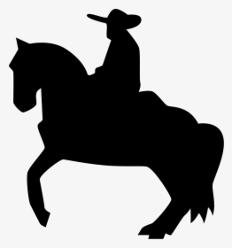 Man Riding On A Horse Silhouette Of Flamenco - Man Riding Horse Clipart, HD Png Download, Transparent PNG