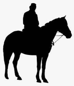 Knight Svg Horseback Silhouette - Man On Horse Silhouette, HD Png Download, Transparent PNG
