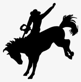 Cowboy Riding A Horse Silhouette , Png Download - Silhouette Cowboy Riding Horse, Transparent Png, Transparent PNG