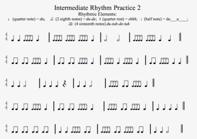 Rhythm Practice Level 2, HD Png Download , Transparent Png Image - PNGitem