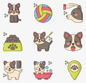 Pet Grooming - Pet Grooming Icons Vector, HD Png Download, Transparent PNG