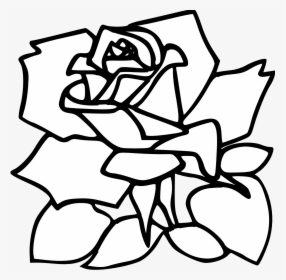 Free Rose Drawings Black - Rose And Butterfly Coloring Pages, HD Png Download, Transparent PNG