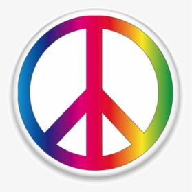 Rainbow Peace Button Image - Symbol Hardik Pandya Neck Tattoo, HD Png Download, Transparent PNG