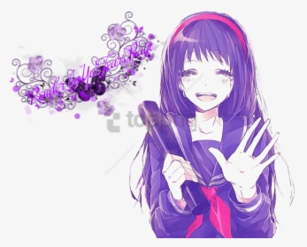 Anime Tear Png - Fake Smile Anime Girl, Transparent Png, Transparent PNG