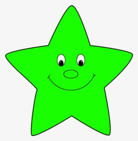 Star Clipart - Green Smiley Face Star, HD Png Download, Transparent PNG