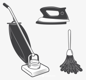 Vector Vacuum Mop Bucket - Broom And Vacuum Vector, HD Png Download, Transparent PNG
