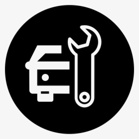 Mechanic - Instagram Icon Black And White Round, HD Png Download, Transparent PNG