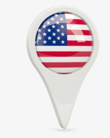 Round Pin Icon - Usa Flag Pin Icon, HD Png Download, Transparent PNG