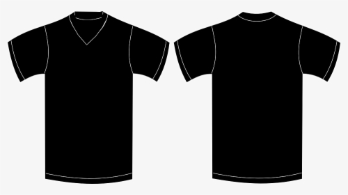 Tee Shirt, Sweat Shirt, Garment, Front, Rear, T Shirt - Plain Black T Shirt Front And Back V Neck, HD Png Download, Transparent PNG