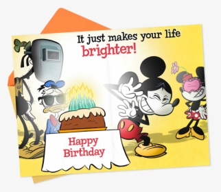 Disney Mickey Mouse And Gang Bright Birthday Card - Cartoon, HD Png Download, Transparent PNG