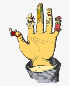 Cartoon, Finger Puppets, Hand, Puppets - Titeres Dibujos, HD Png Download, Transparent PNG