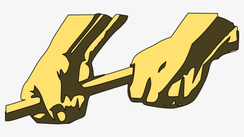 Handshake Clipart Clasped Hand - Hands Holding Rod, HD Png Download, Transparent PNG