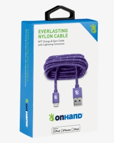 Lightning Purple Everlasting Nylon Cable   Data Zoom - Lightning, HD Png Download, Transparent PNG