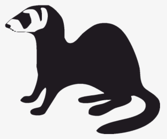 Black-footed Ferret Stoat Silhouette Least Weasel - Ferret Silhouette, HD Png Download, Transparent PNG