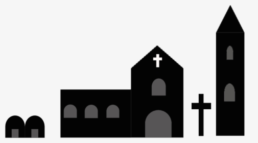 Silhouette Christian Church Clip Art - Monastery Silhouette, HD Png Download, Transparent PNG