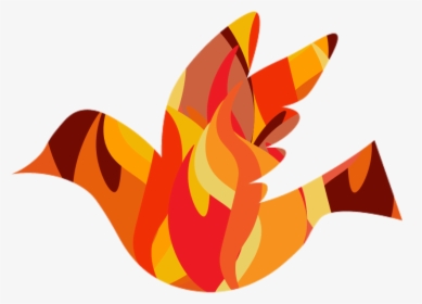 Pentecost Sunday Graphics - Flaming Dove Pentecost Clipart, HD Png Download, Transparent PNG